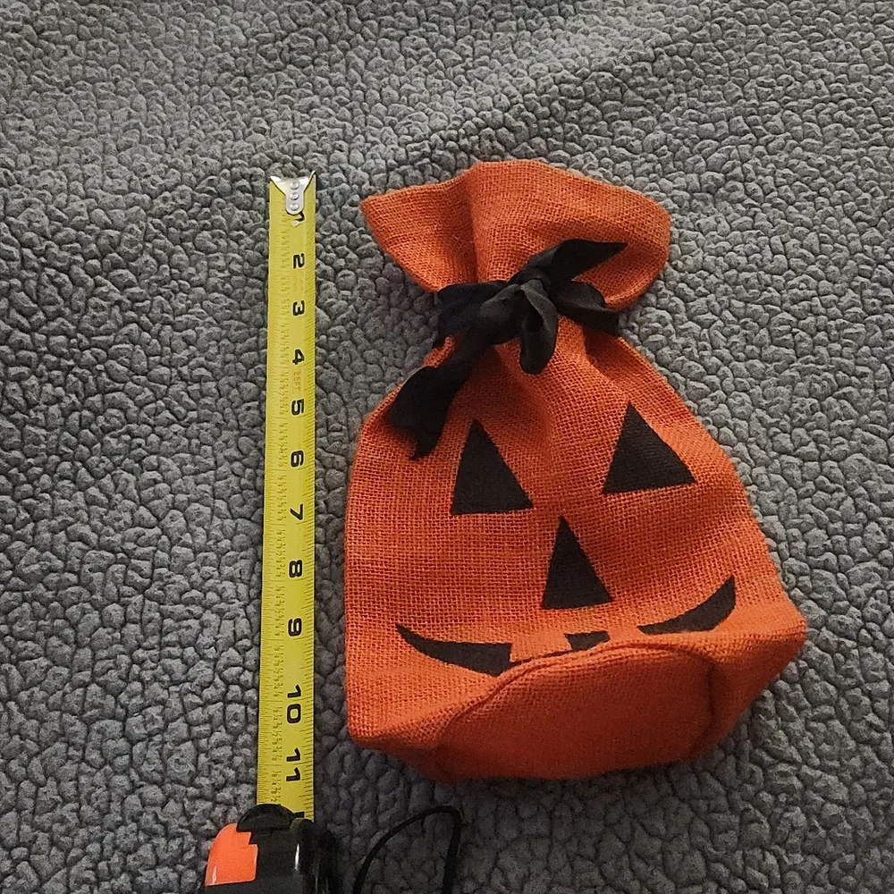 Burlap pumpkin gift bag